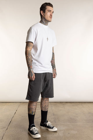 raw edges sweat shorts