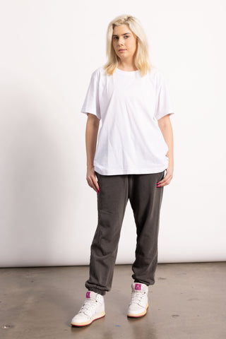 Womens White Boxy Tee