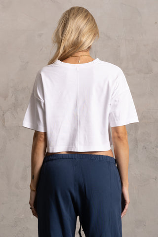 PIMA COTTON BOXY CROP TEE