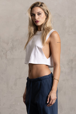 PIMA COTTON TANK TOP - WHITE