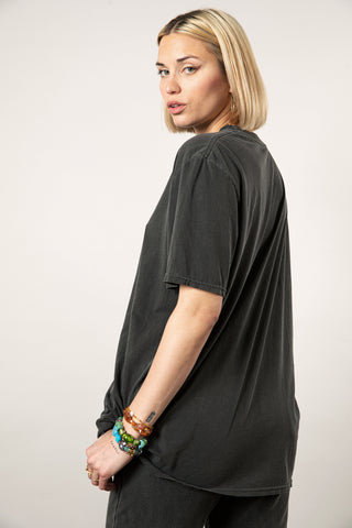 Women Oversized T Shirt Vintage Black