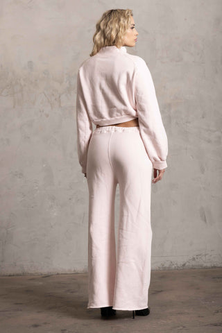 PIMA COTTON QUARTER ZIP SWEAT SET - QUARTZ